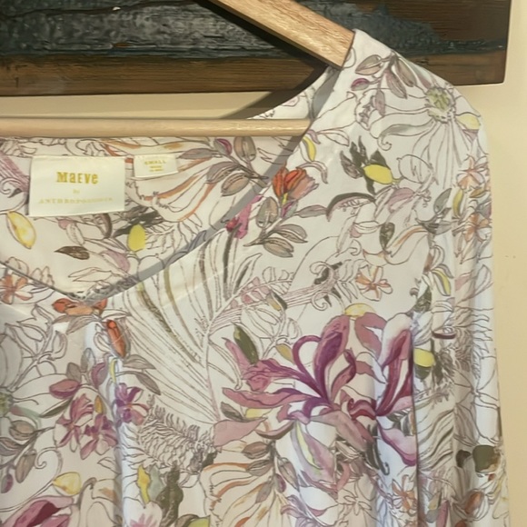Maeve Anthropologie Floral Blouse Size Small - Picture 8 of 16